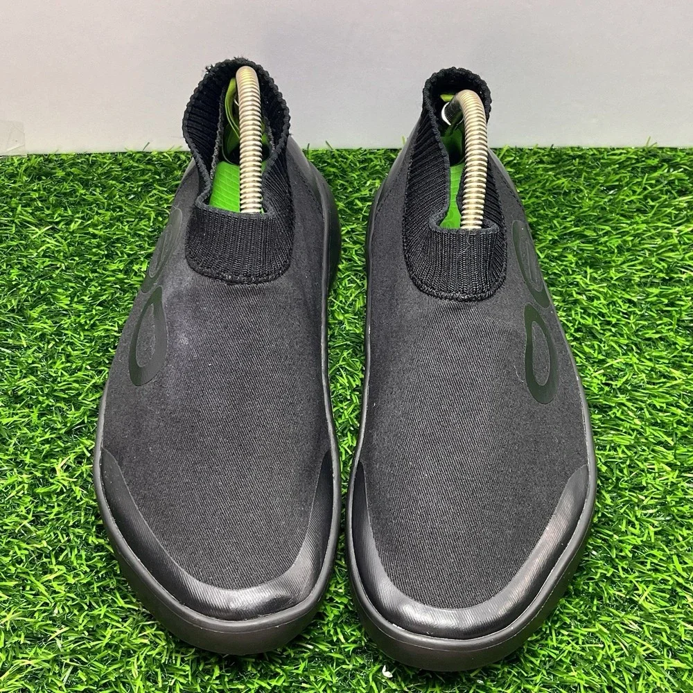 Oofos Oomg Eezee Low Sneaker Casual Recovery Black Comfort Slip On Sz 10.5 *Read